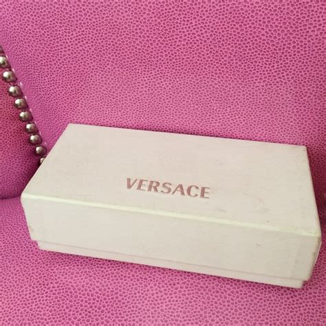 white versace glasses case
